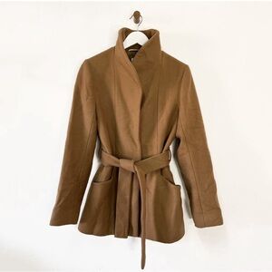 Aritzia Wilfred Tan Cashmere Blend Cocoon Coat